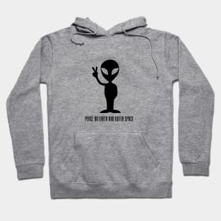 Peace on earth and outer space - align peace sign design Hoodie